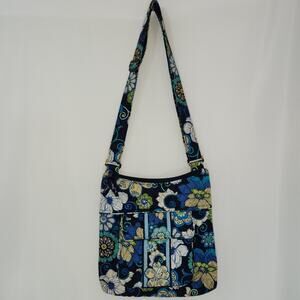 Vera Bradley Hipster Crossbody Mod Floral Blue Retired Print